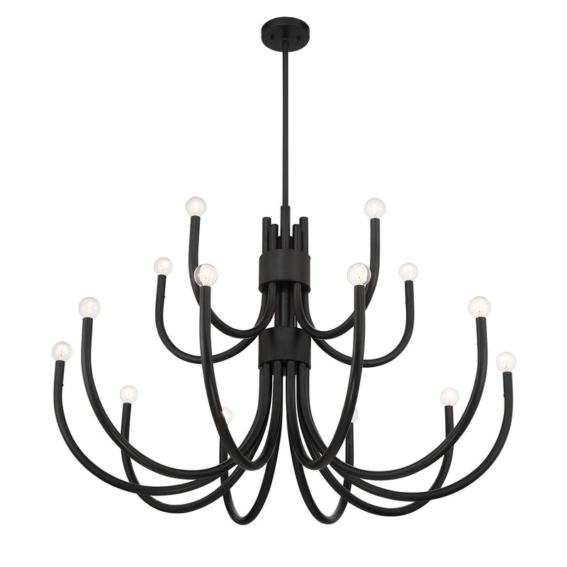 Savoy House 1-6682-15-89 15 Light Chandelier, Matte Black