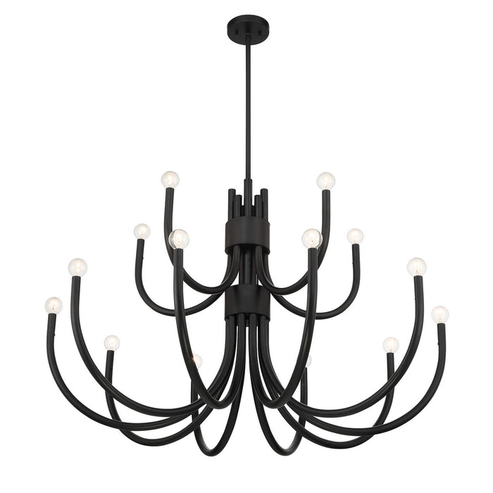 Savoy House 1-6682-15-89 15 Light Chandelier, Matte Black