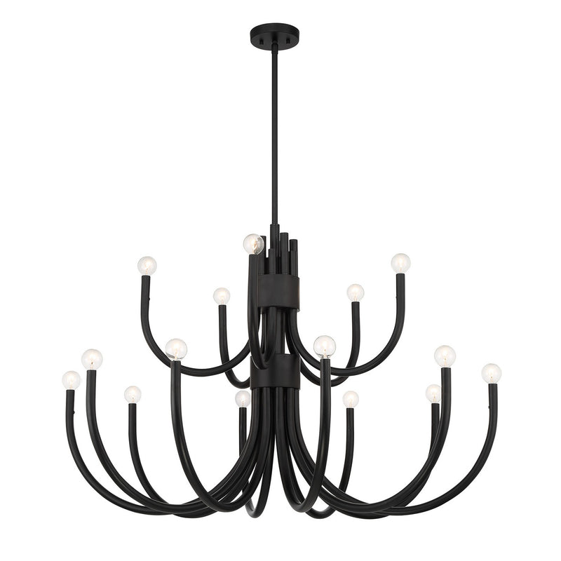 Savoy House 1-6682-15-89 15 Light Chandelier, Matte Black