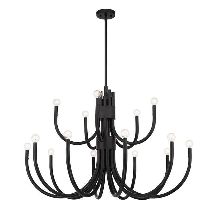 Savoy House 1-6682-15-89 15 Light Chandelier, Matte Black