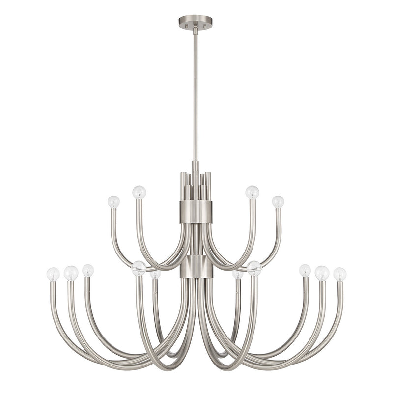 Savoy House 1-6682-15-SN 15 Light Chandelier, Satin Nickel