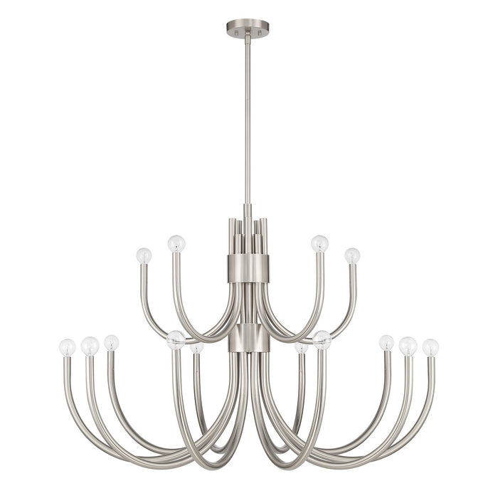 Savoy House 1-6682-15-SN 15 Light Chandelier, Satin Nickel