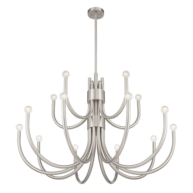 Savoy House 1-6682-15-SN 15 Light Chandelier, Satin Nickel
