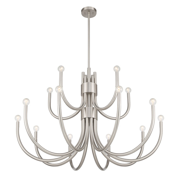 Savoy House 1-6682-15-SN 15 Light Chandelier, Satin Nickel