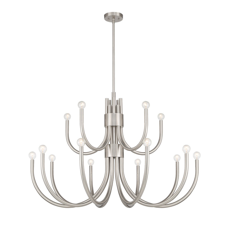 Savoy House 1-6682-15-SN 15 Light Chandelier, Satin Nickel