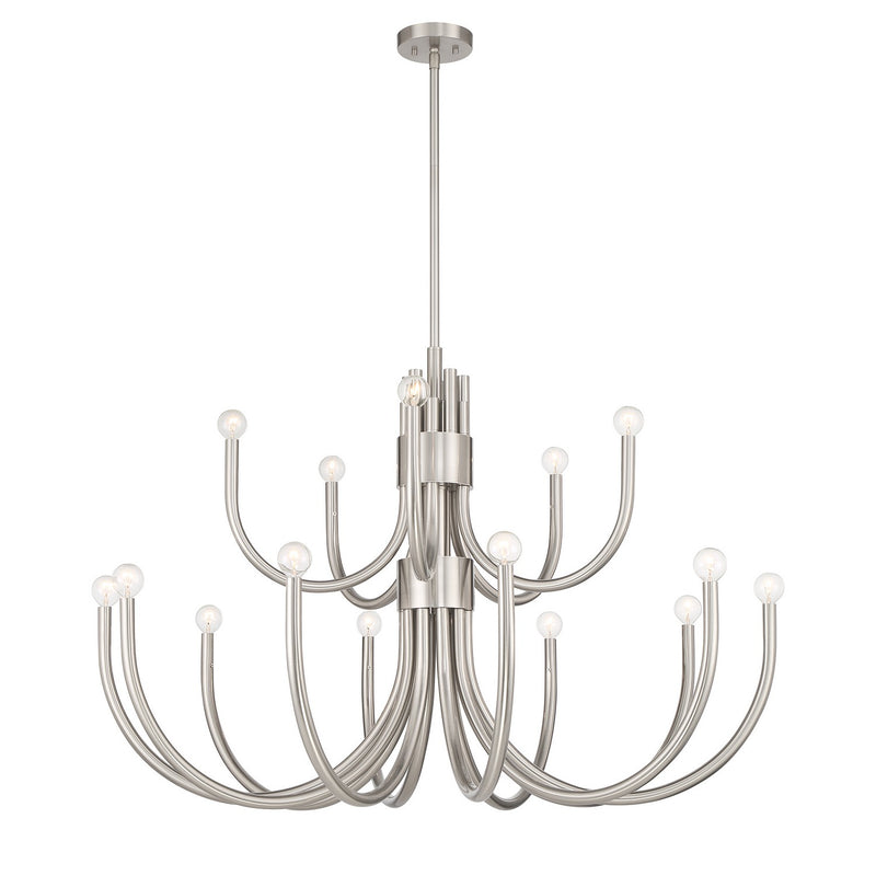 Savoy House 1-6682-15-SN 15 Light Chandelier, Satin Nickel