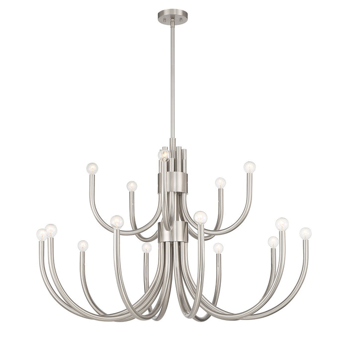Savoy House 1-6682-15-SN 15 Light Chandelier, Satin Nickel