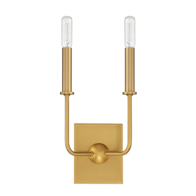 Savoy House 9-4044-2-322 Two Light Wall Sconce, Warm Brass
