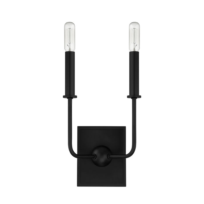 Savoy House 9-4044-2-89 Two Light Wall Sconce, Matte Black