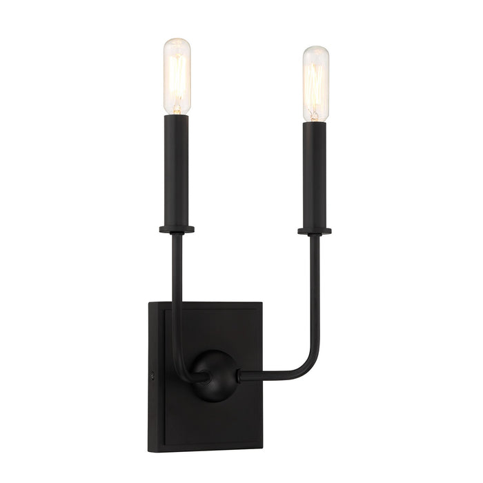 Savoy House 9-4044-2-89 Two Light Wall Sconce, Matte Black