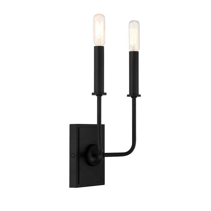 Savoy House 9-4044-2-89 Two Light Wall Sconce, Matte Black
