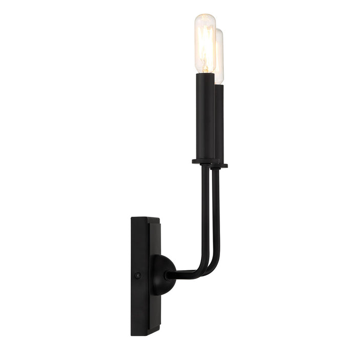Savoy House 9-4044-2-89 Two Light Wall Sconce, Matte Black