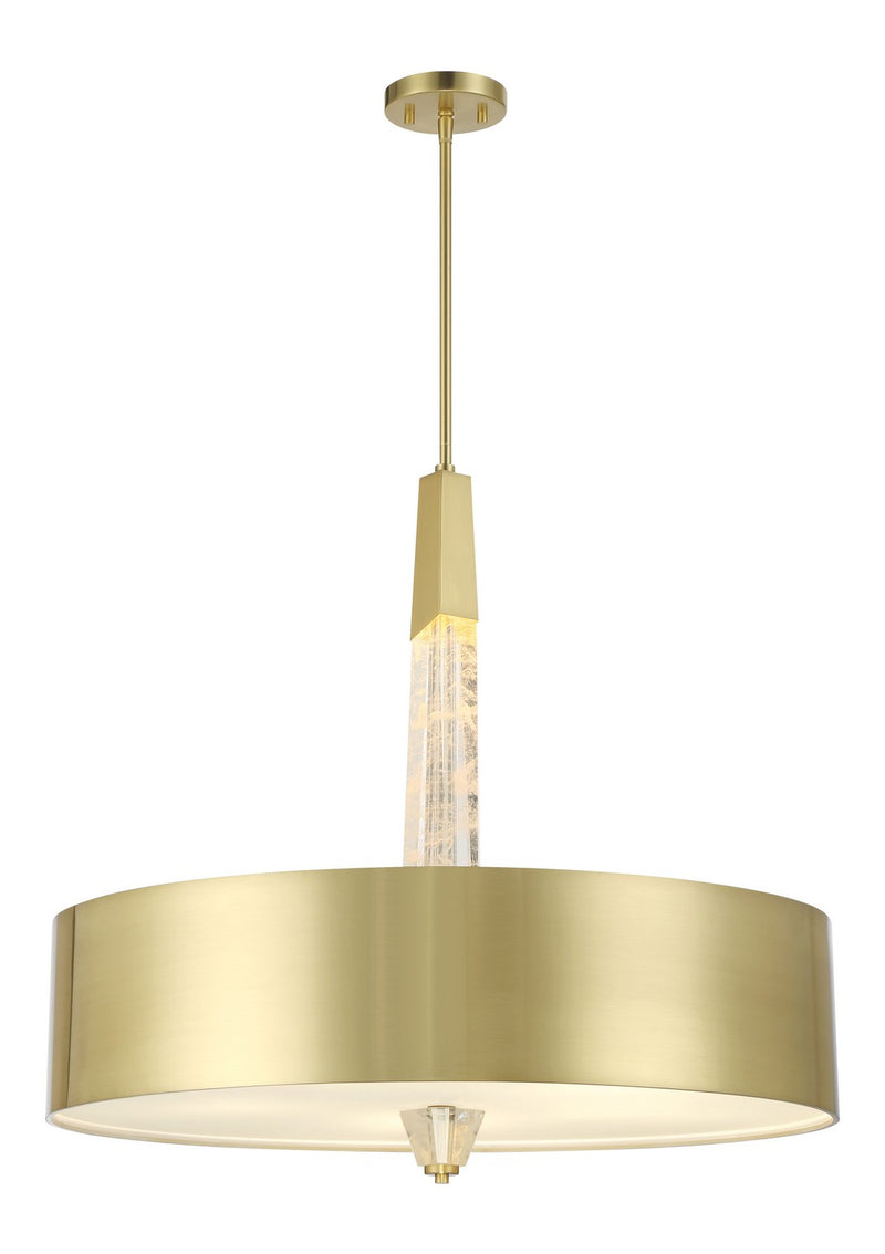 George Kovacs P1285-859-L LED Pendant, Brushed Brass