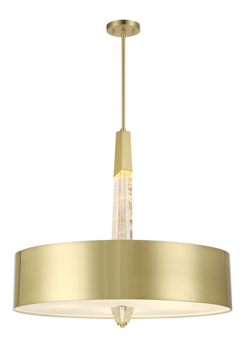 George Kovacs P1285-859-L LED Pendant, Brushed Brass