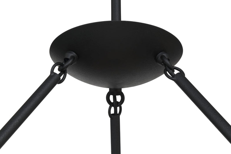 George Kovacs P1316-076 Six Light Chandelier, Textured Black