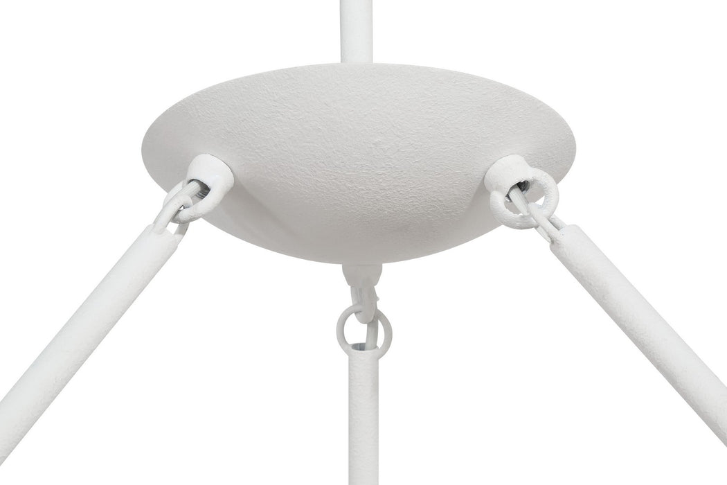George Kovacs P1316-792 Six Light Chandelier, Piastra White