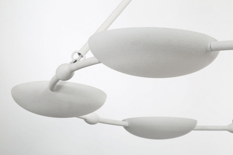 George Kovacs P1316-792 Six Light Chandelier, Piastra White