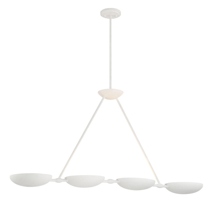 George Kovacs P1318-792 Four Light Island Pendant, Piastra White