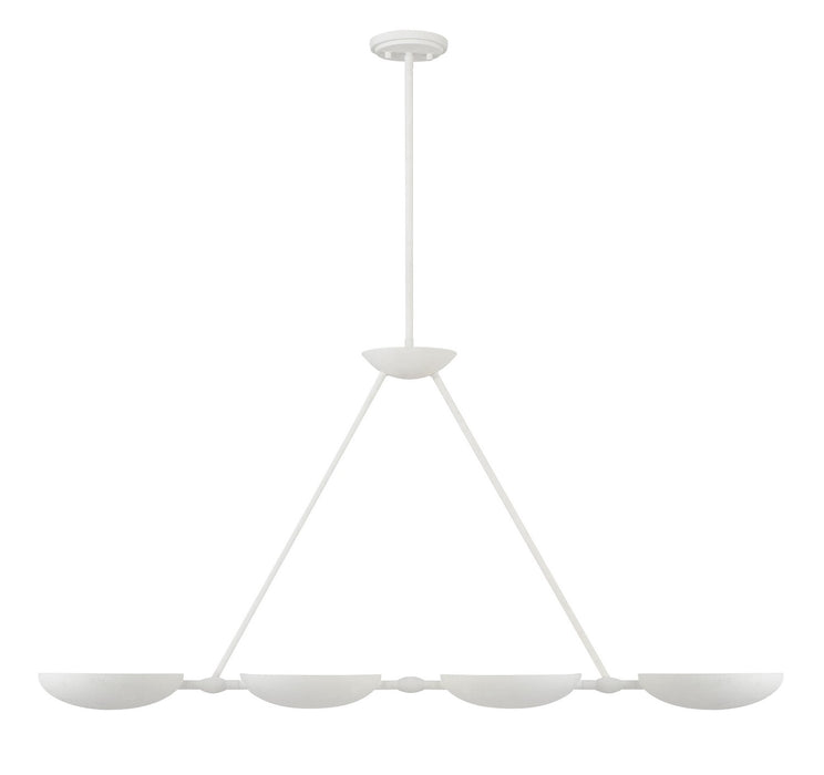George Kovacs P1318-792 Four Light Island Pendant, Piastra White