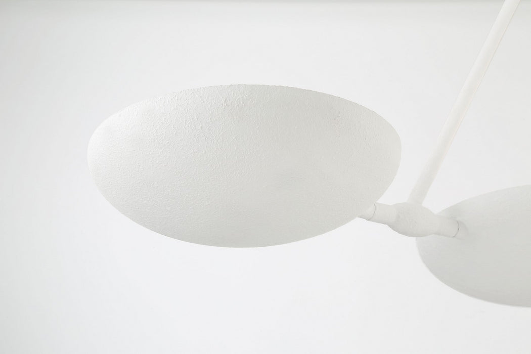 George Kovacs P1318-792 Four Light Island Pendant, Piastra White