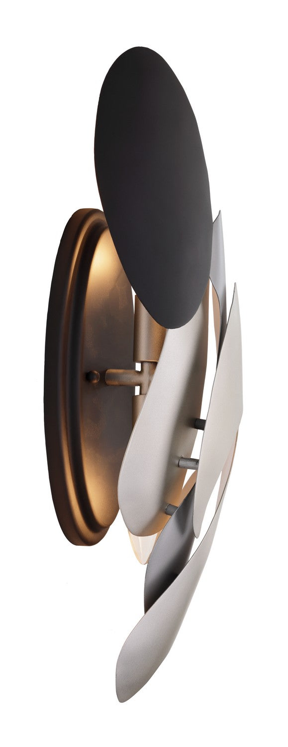 George Kovacs P1332-780 Two Light Wall Sconce, Coal With Atlas And Midnight S
