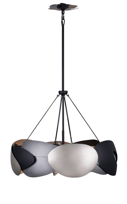 George Kovacs P1334-780 Six Light Pendant, Coal With Atlas And Midnight S (Display - Final Sale)