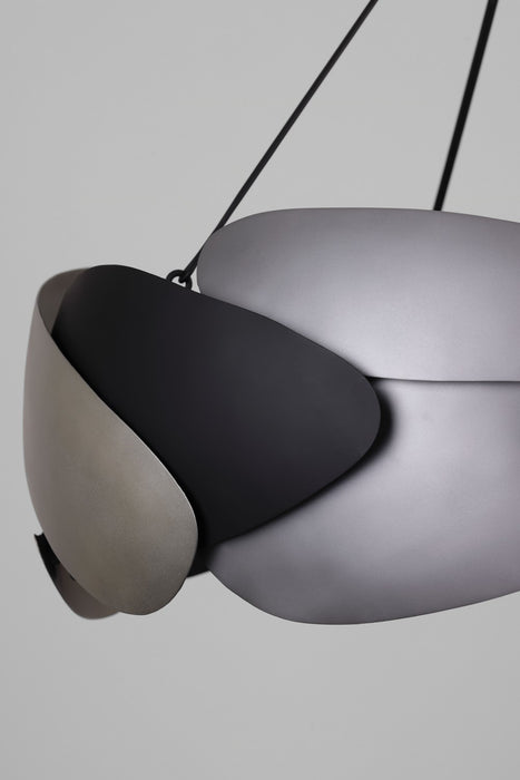 George Kovacs P1334-780 Six Light Pendant, Coal With Atlas And Midnight S