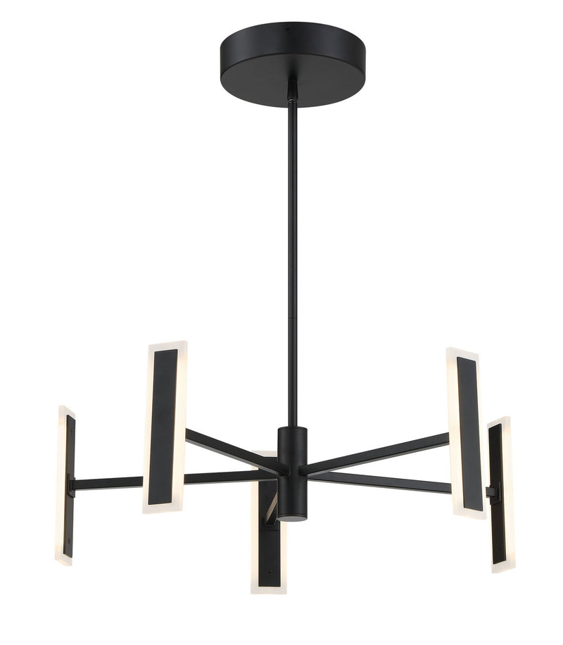 George Kovacs P1415-66A-L LED Chandelier, Coal