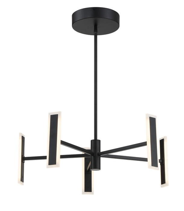 George Kovacs P1415-66A-L LED Chandelier, Coal