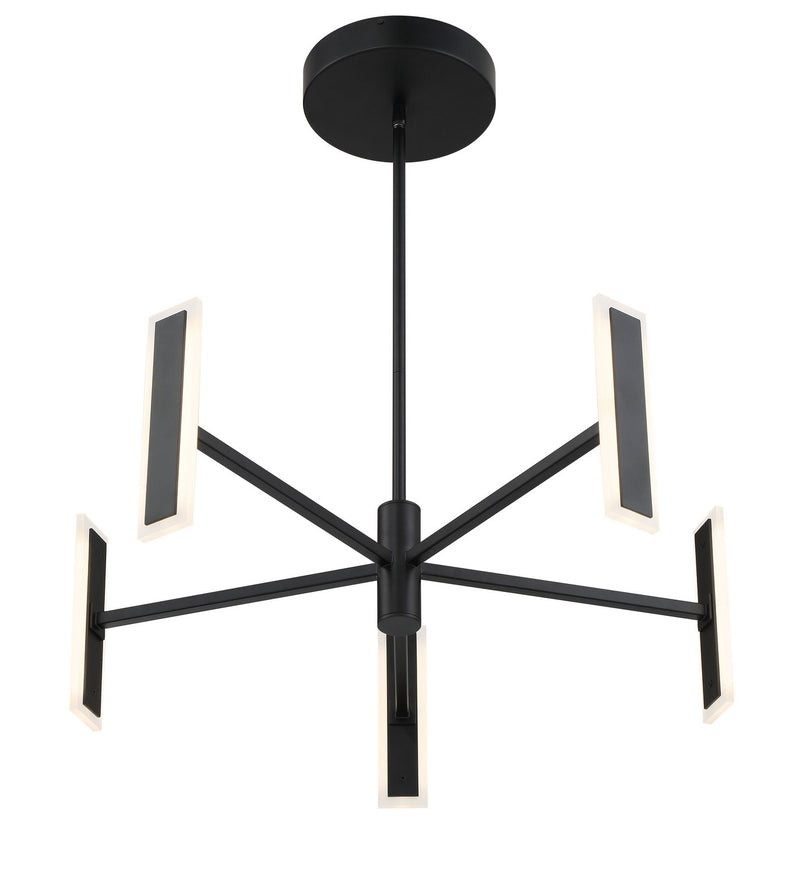 George Kovacs P1415-66A-L LED Chandelier, Coal