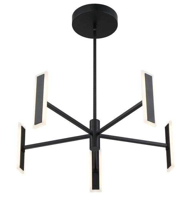 George Kovacs P1415-66A-L LED Chandelier, Coal
