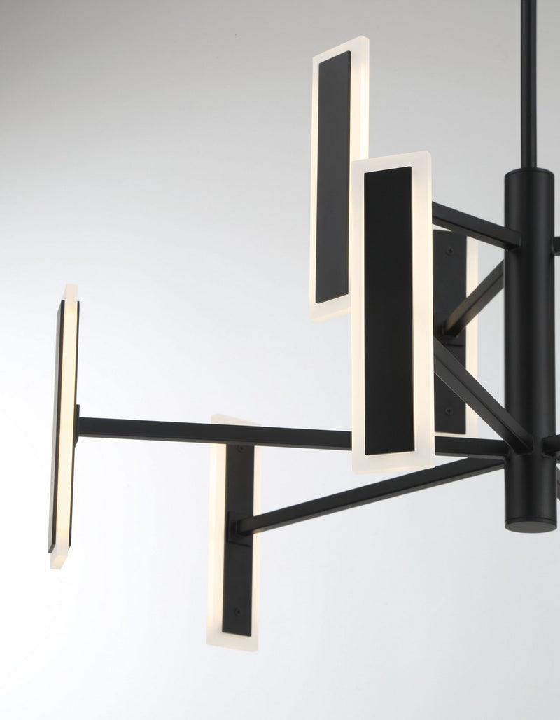 George Kovacs P1419-66A-L LED Chandelier, Coal