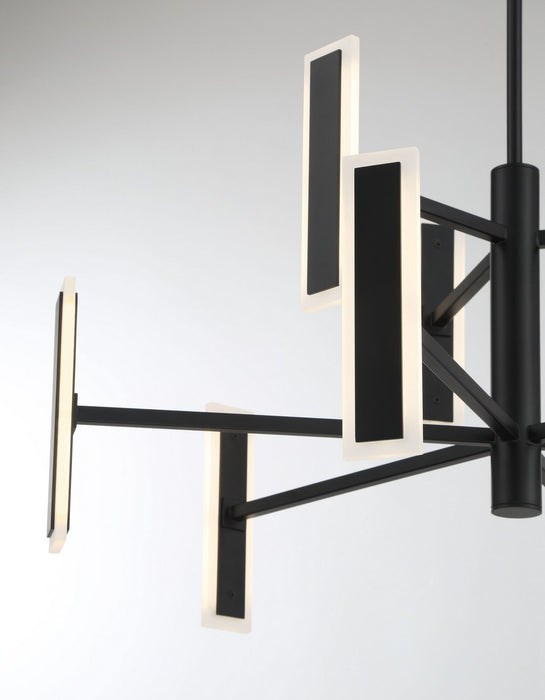 George Kovacs P1419-66A-L LED Chandelier, Coal