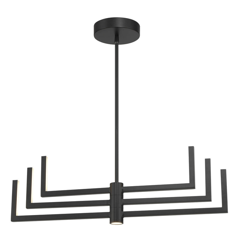 George Kovacs P1476-66A-L LED Chandelier, Coal
