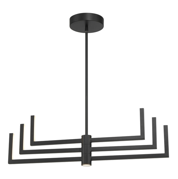 George Kovacs P1476-66A-L LED Chandelier, Coal