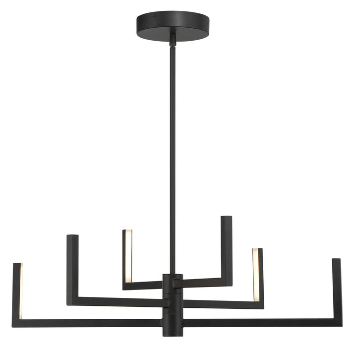 George Kovacs P1476-66A-L LED Chandelier, Coal