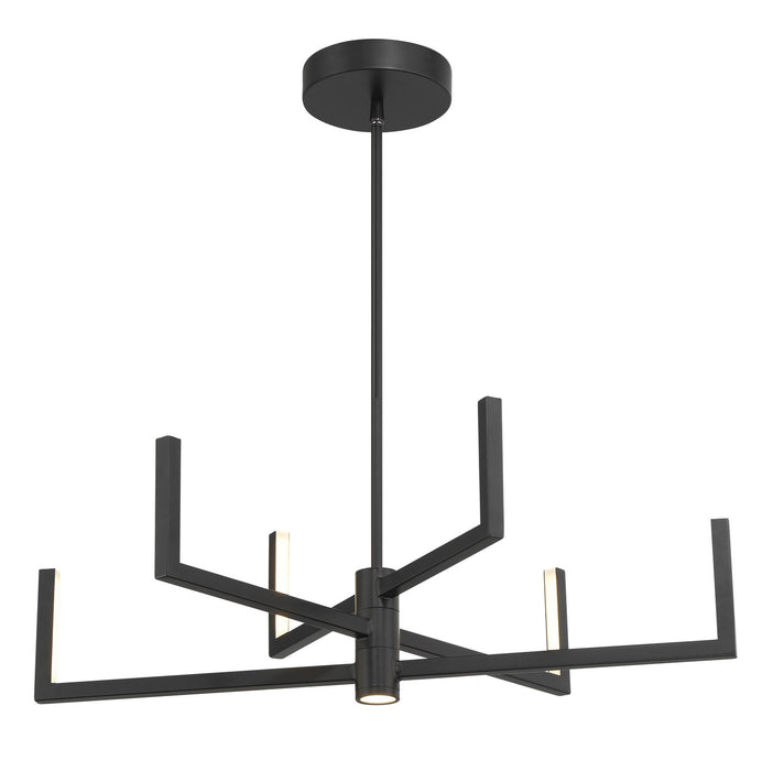 George Kovacs P1476-66A-L LED Chandelier, Coal