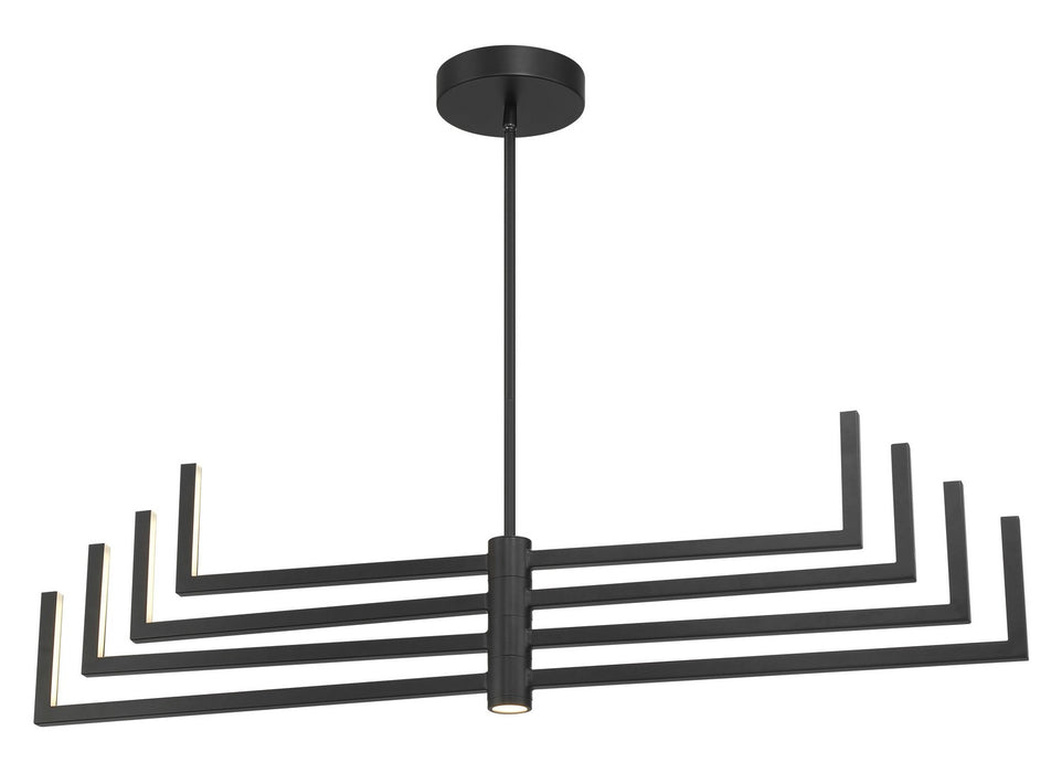 George Kovacs P1478-66A-L LED Chandelier, Coal