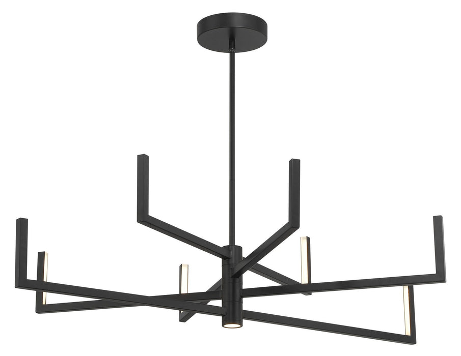 George Kovacs P1478-66A-L LED Chandelier, Coal