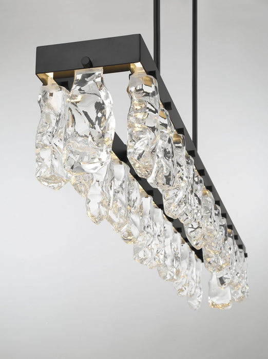 George Kovacs P1498-66A-L LED Island Pendant, Coal