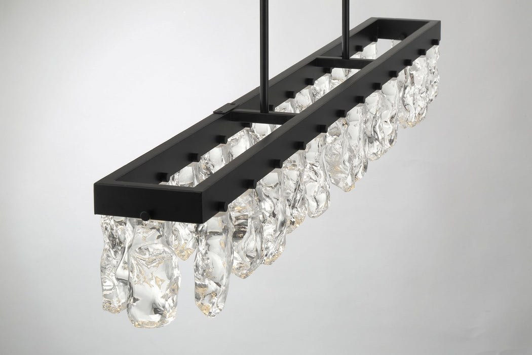 George Kovacs P1498-66A-L LED Island Pendant, Coal