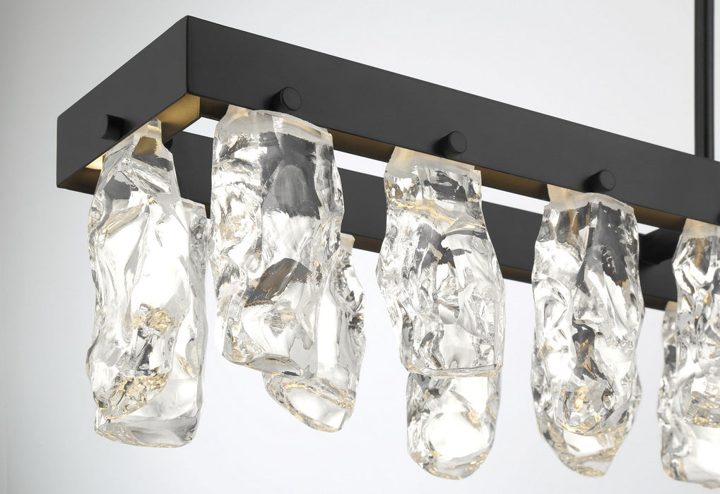 George Kovacs P1498-66A-L LED Island Pendant, Coal