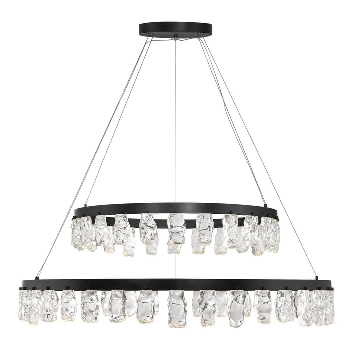 George Kovacs P1499-66A-L LED Chandelier, Coal