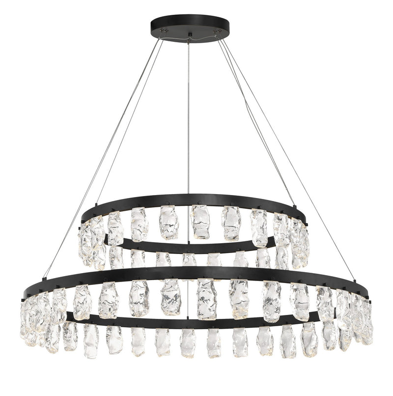 George Kovacs P1499-66A-L LED Chandelier, Coal