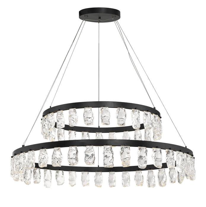 George Kovacs P1499-66A-L LED Chandelier, Coal