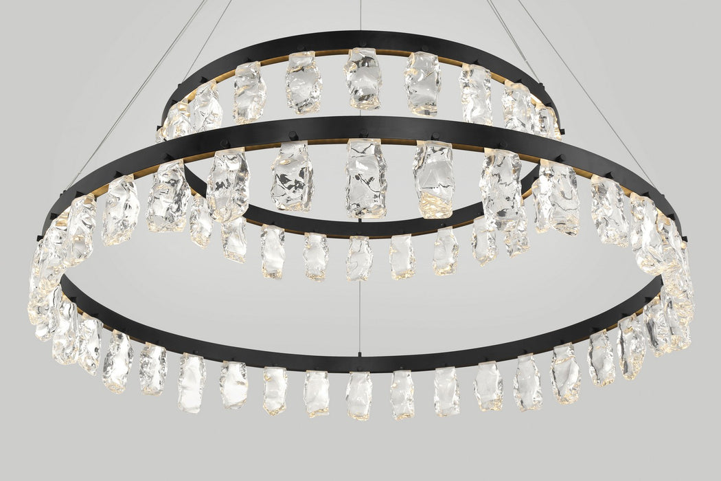 George Kovacs P1499-66A-L LED Chandelier, Coal