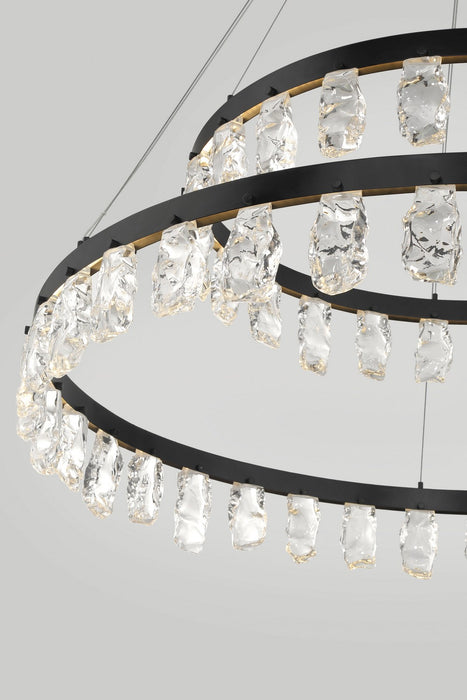 George Kovacs P1499-66A-L LED Chandelier, Coal
