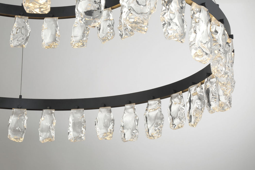 George Kovacs P1499-66A-L LED Chandelier, Coal