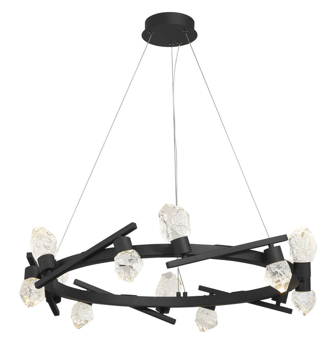 George Kovacs P1537-066-L LED Chandelier, Sand Coal