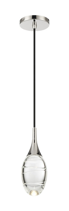 George Kovacs P5592-613-L LED Mini Pendant, Polished Nickel